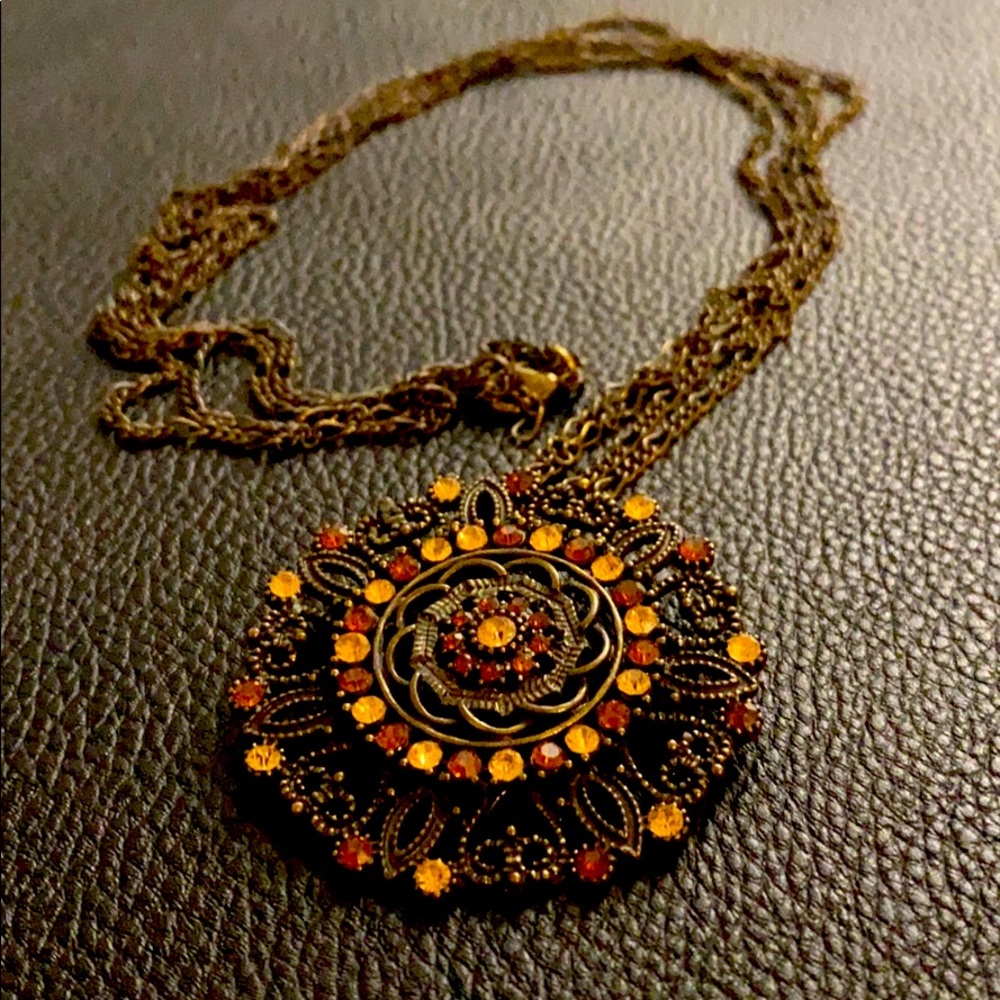 FREE Pendant Necklace with Stones Vintage Style/ Free with Purchase